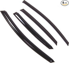 Outside Mount Window Vent Visors Rain Guards Compatible with Nissan Sentra 2013-2015 | Side Window Wind Deflectors Rain Shields | Smoke Tinted, 4 Pcs Set, DGWV-732