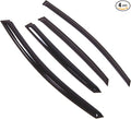 Outside Mount Window Vent Visors Rain Guards Compatible with Nissan Sentra 2016-2018 | Side Window Wind Deflectors Rain Shields | Black Tinted, 4 Pcs Set, BGWV-732B