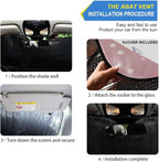Rose Gold Car Windshield Sun Shade Foldable Sun Shield Shade for Blocks UV Rays Protector-Keeps Your Vehicle Cool for Most Sedans SUV Truck,57"x31.5"
