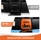 for Bronco Front Reading Light Panel Trim Cover Compatible with 2021-2025 Ford Bronco Interior Accessories 2-Door 4-Door, Orange (with AUX Switches)