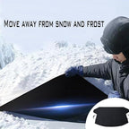1 Pcs Black Windshield Cover for Ice Snow, Car Windshield Cover 75 Inches X42.25 Inches for Most Car, Suvs Car Snow Cover