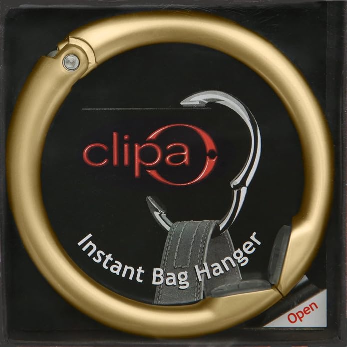 Bag Hanger Collection, The Ring that Opens into a Hook, Auto Closes | Holds 15 kg, Needs only 10mm to Hang a Hand Bag, Easy to Use with One Hand, The Instant Bag Hanger, 3 yr Warranty