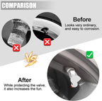 4 Pack Cute Duck tire Valve caps, Glow in The Dark Tire Valve Caps, Interesting and Practical Tire Decoration, Can be Used for Cars, Motorcycles, Trucks, and Bicycles.(White)