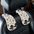 2PCS Car Hooks for Purses Bags, Cute Black Ribbon Bow Seat Back Storage Headrest Holder Hanger PU Leather Double Metal Backseat Organizer, Women Car Accessories Organization