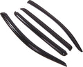WD2-460 Dark Smoke 4 Pcs Set Window Visor (Outside Mount) Deflector Rain Guard Compatible with 2007-2016 Toyota Tundra CrewMax/Crew Cab