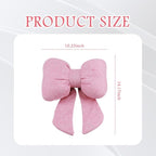 Cute Bow Car Headrest Pillow,Comfortable & Breathable Car Neck Pillows for Relief Neck Fatigue,Universal Head Rest Pillow for Cars Decoration as Birthday Gifts for Women,Girl (Pink)