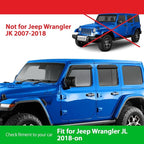 Goodyear Shatterproof Side Window Deflectors for Jeep Wrangler JL 2018-2026/Jeep Gladiator 2020-2026, Tape-on Rain Guards, Window Visors, Vent Deflector, Vent Visor, Car Accessories, 4 pcs - GY008942