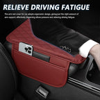 Stacool Upgraded Car Center Console Cover,Microfiber Leather Car Armrest Cover Cushion with 2 Storage Bags,Universal Car Armrest Storage Box (Red)