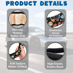 Car Steering Wheel Cover, 14.5"-15" Inch Universal Anti-Slip DurableSteering Wheel Protective Cover, Breathable Auto Interior Decoration Accessories for Sedan SUV Truck (Groovy Hippie)