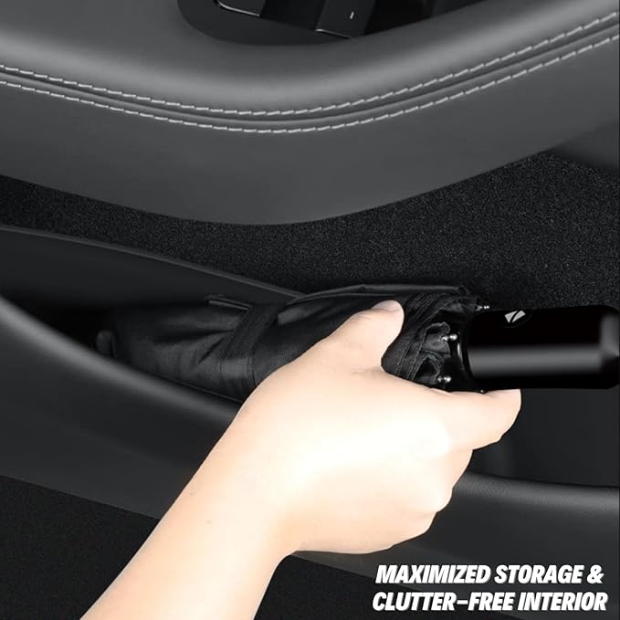 4-Piece Door Pocket Liners Set for 2026 Tesla Model Y Juniper Accessories | Protect Carpeted Door Pockets Against Spills and Debris, Durable TPE & Waterproof, Easy Removal and Clean