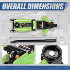 2 Ton Floor Jack with Jack Stands, Heavy Duty Steel Hydraulic Racing Floor Jack with Single Piston Quick Lift Pump, Hydraulic Trolley Service Car Jack, Green