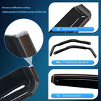 in-Channel Rain Guards for Ford F150 2021 2022 2023 2024 2026 Regular Cab/Super Cab, Vent Window Visors Low Profile Wind Deflectors for Rain & Fresh Air Ventilation, Smoke Tinted-2PCS