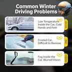 Car Heater 12V Portable Car Heater and Defroster - Dual Mode Fast Heating & Cooling Fan for Vehicles & Home Use, Plug In Cigarette Lighter 360° Adjustable with Sporty Design