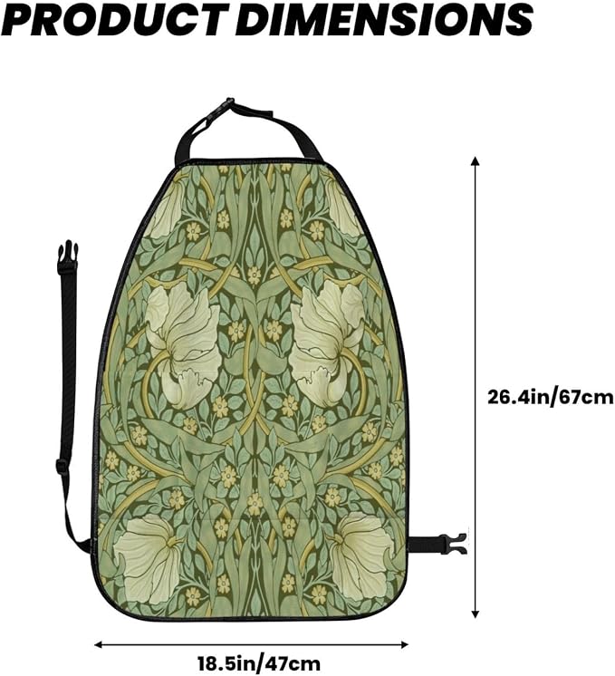 William Morris Pimpernel Car Seat Back Kick Protectors Kick Mats With Storage Pockets For Vehicles To Protect From Dirt Mud Scratches 2 Pack