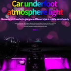 Car Interior LED Lights, Smart Car Lights with App Control, RGB Inside Car Lights with DIY Mode and Music Mode, 2 Lines Design LED Lights for Cars with Car Charger, DC 5V