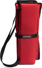 Heated Stadium Seat, Foldable, Lightweight with Carrying Strap, Foam Cushion for Comfort, Adjustable, Back Support, Multi-Functional Use As Stadium Seat or Seat Pad, Red Dyed Solid