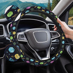 RPG Dice Steering Wheel Cover, Non Slip Polyester Car Wheel Protector for Car SUV Truck, Universal 15 Inch
