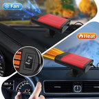 12V Car Heater, Portable Car Heater Portable Car Heater and Defroster Windshield DefoggerThat Plugs into Cigarette LighterWindshield Defogger and Defroster (Red)