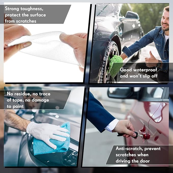 Car Door Edge Guards Door Sill Protector Automotive Entry Guard Anti Collision Scuff Sill Trim Protection Strips for Most Cars Vehicles Accessories(2.8 Inch Wide, 16.4 Feet,Clear)