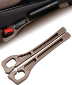 Seat Gap Filler with Storage, Universal Seat-Gap Filler, Double-Slot Organizer Prevents Phones, Keys & Coins from Falling, for Most Cars, Trucks, and Suvs (1set Brown)