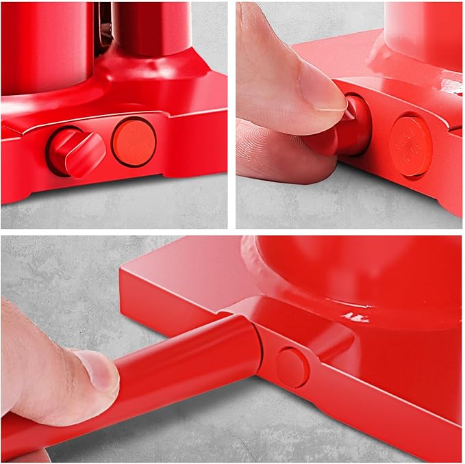 16 tons / 32000 lbs Lifting Automotive Welded Hydraulic Bottle Jack for Repair Vehicle, Pickup, Truck, w/Manual Handle, Red,TOOLS-00361