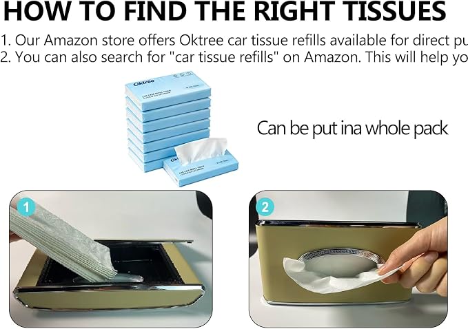 Faux Leather Car Tissue Holder for Interior, Multi-Function Tissue Box, Armrest & Back Seat Tissue Organizer, Sleek Kleenex Holder (Beige Flat)