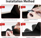 2PCS Car Door Corner Protector Edge Guards, 1.77"x1.77" Carbon Fiber Anti-Collision Car Door Edge Protector, Self-Adhesive Anti-scratch Protective Cover, Universal Auto Corner Protect(Black)