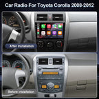 Linux Car Stereo for Toyota Corolla 2008-2012, 9Inch IPS Touchscreen for Corolla Car Radio with Carplay Android Auto Mirror Link FM EQ Backup Camera SWC (for Toyota Corolla 2008-2012)