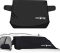 Plus | Winter Windshield Cover for Ice and Snow, XL Size (Black) - Built-in Security Panels, Wiper Blade Coverage + Mirror Covers - Fits XL Size Cars, Trucks and SUVs, 68 x 41 Inches