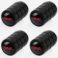 4pcs Tire Valve Stem Caps, Compatible with GMC Series Stem Cap Universal Car Air Cover Car Accessories for Cars, SUV, Truck, Motorcycles （Black）