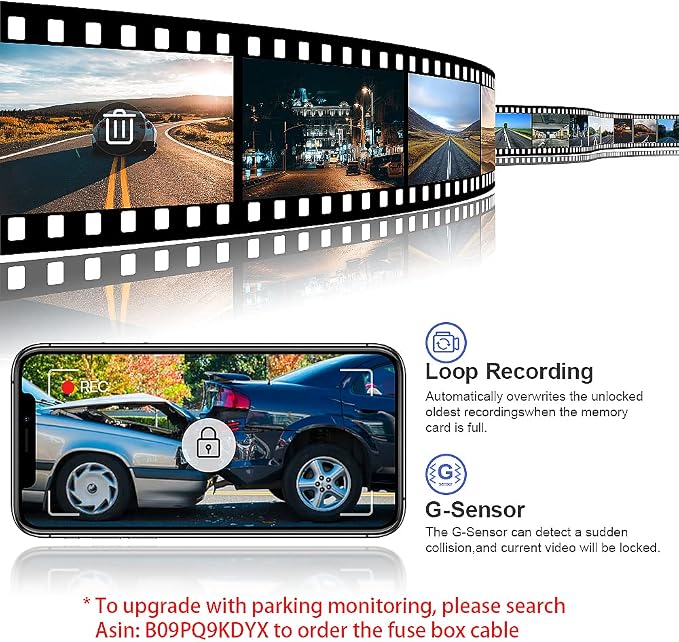 Front 4K+Rear 1080P Dash Cam Adapts for Honda Civic 2022-2026 (Grey Cover) & Type R Si, OEM Factory Look, 2 Way HD Video, WiFi & APP, Loop Recording, G-Sensor, Easy to Use, 128GB Card