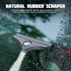 Car Rearview Mirror Wiper, American Flag Telescopic Auto Mirror Squeegee Cleaner, Glass Mist Cleaning Tool with Retractable 98cm Handle, Portable Car Windows Water Removal (Black/Car Logo)