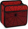 Car Backseat Organizer - Cute Aesthetic Car Storage Bin with Mesh Pocket & Reinforced Base - Universal Fit Hanging Seat Back Accessories for Women (Red)