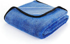 Slim Dryer Towel - Ultra-Absorbent Korean Microfiber, Suede Edge, 25"x35" Royal Blue