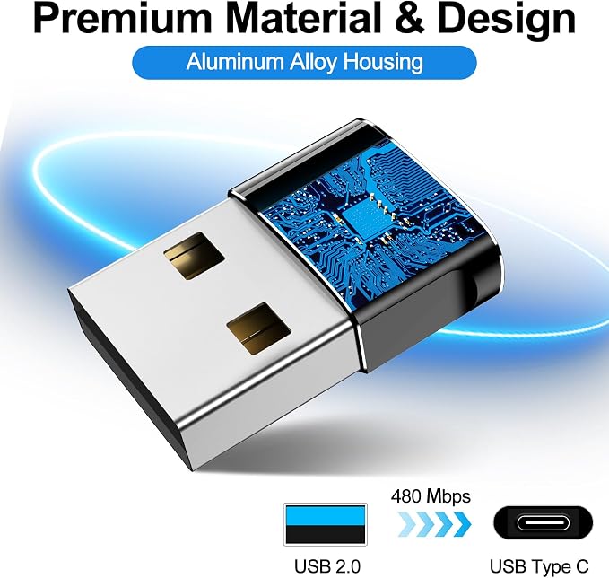 𝟒𝐏𝐚𝐜𝐤 𝐔𝐩𝐠𝐫𝐚𝐝𝐞𝐝 USB to USB C Adapter,Type-C Female to A Male Charger Converter for iPhone 17 Charger,iWatch Ultra SE 9 10 11,iPhone 17 Pro Max 16 15 14,Samsung S25,AirPods,iPad,Car,Xbox
