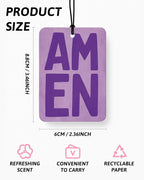 Purple Boho Christian Car Air Freshener 4 Pcs for Women Girls | Religious Car Accessories Mirror Decor, Purple Christian Hanging Air Freshener for Cars Closet Drawer Books