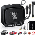 Tire Inflator Portable Air Compressor, 150PSI 12V DC Air Pump with Dual Digital Pressure Gauge & Auto Shut-Off, Air Compressor Portable with LED Light for Car, Motorcycle, Bicycle, Ball, Gray