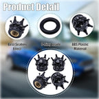 4PCS Crown Bling Tire Stem Valve Caps, Crystal Diamond Car Wheel Tire Valve Caps Universal Copper Core Stem Covers for Cars, SUV, Trucks, Bikes, Motorcycles, Bicycles (Black)