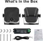 4 Inches Heavy Duty Waterproof Boat Marine Bluetooth Speakers Surface Mounted for Camper Skid Steer ATV UTV RZR Golf Cart Tractor