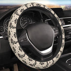 Gothic Moth Steering Wheel Cover Non-Slip Auto Steering Wheel Protector Car Accessories Universal Fit 15 Inches for Men Women