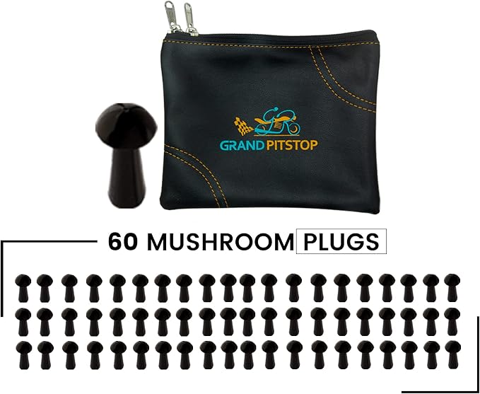 Replacement Mushroom Plugs for tubeless Tire Puncture Repair kit - for Cars, Motorcycles- Spare Plugs (60 Plugs)