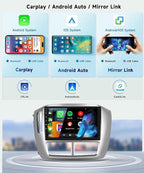 8 CORE 4G+64G Car Radio Stereo for Honda Pilot 2006 2007 2008 with Wireless CarPlay Android Auto, 9 Inch 1280 * 720P IPS Touch Screen 32-Band DSP Android 13 GPS WiFi Bluetooth Backup Camera