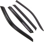 WD2-782B Dark Smoke 4 Pcs Set Window Visor (Outside Mount) Deflector Rain Guard Compatible with 2017-2018 BMW X5