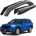 Goodyear Shatterproof in-Channel Window Deflectors for Ford Explorer 2020-2026, Rain Guards, Window Visors for Cars, Vent Deflector, Car Accessories, 4 pcs - GY008030
