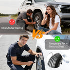 21 PCS Tire Repair Rubber Nail Kit, Premium Spiral Screw-in Tire Plugs with 2 Sizes, Emergency Roadside Flat Tire Fix Tool for Car Truck Motorcycle Tractor ATV SUV (20 PCS + 1PC Screwdriver)