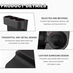 Car Seat Gap Filler Organizer, Multifunctional Auto Console Side Storage Box with Cup Holder, Universal PU Leather Cup Holder Front Seat Crevice Filler for Car Truck SUV (Black)