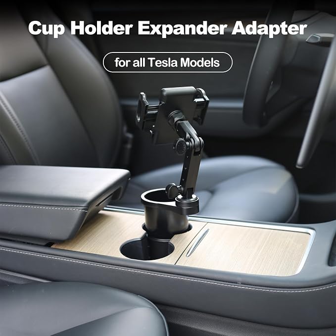for Cup Holder Phone Holder,Cup Adapter Adjustable Base Phone Holder for Tesla Interior Accessories,Car Cup Holder Expander Adapter,Cybertruck Accessories,Interior Car Accessories(Pro)