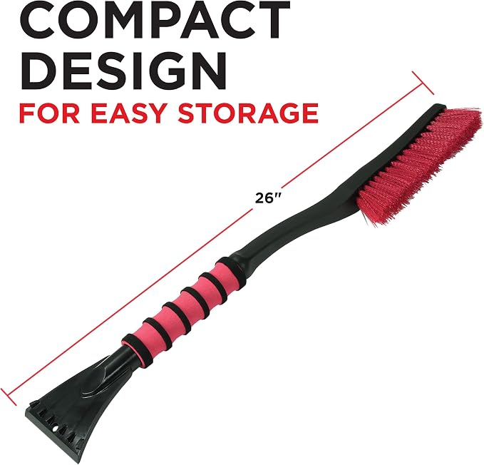 532 Cool-Force 26” Snowbrush with Ice Scraper for Cars, 2 Pack