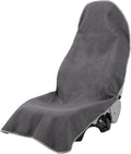 Terry Cloth seat Cover Universal Waterproof Car Sport Towel Seat Cushion Non-Slip Sweat-Absorbent Towel Cloth Suitable for Gym Workout, Universal Fit for Car SUV Van-Grey