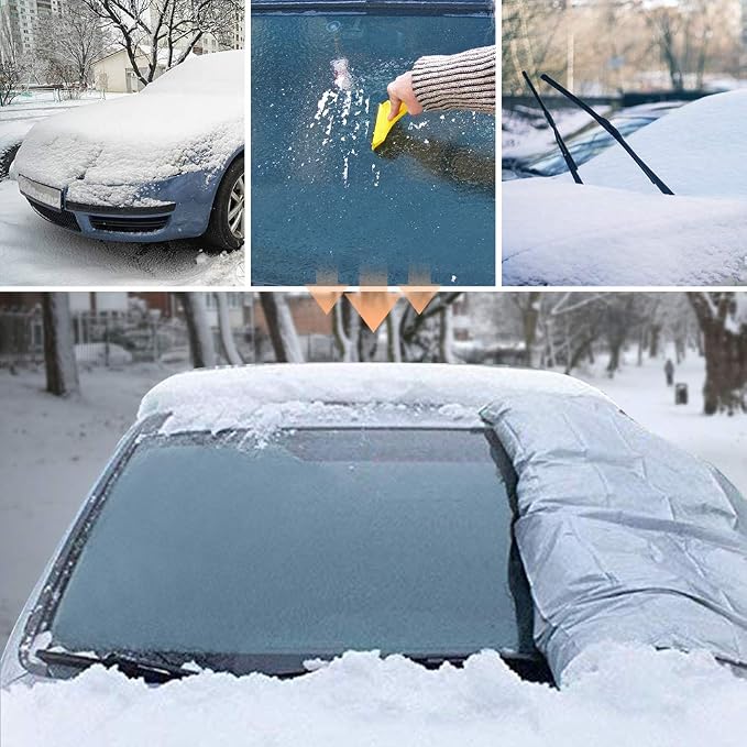 Sun Protector for Car Windshield, (82 x 47 inches) Automotive Exterior Accessories Windshield Cover Snow Ice Hail Protector Car Cover Oxford Fabric Heat & Sag-Proof Windshield Frost Cover